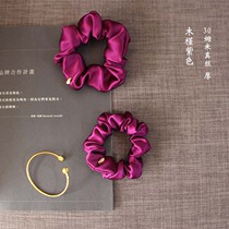 Purple Red series hibiscus purple silk Hairband hair rope exquisite hair accessories high-end handmade