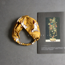 Kawasawa set golden browns horse retro real silk hair with headwear hair stirrup Advanced Sensation Hairdresser