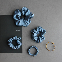 Mo gray blue rare color 30 m heavy silk Morandi color high-end hair accessories handmade