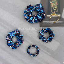 Kawasawa Collection Broth Submarine Genre Superior Sense Real Silk Hair Circles Head Rope Large Intestine High-end Temperament Handmade Hair Accessories Custom-made