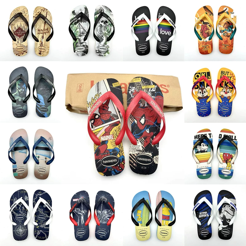 Бразильские шлепанцы Havaianas, нескользящий весна-лето стиль, нейтральные шлепанцы, повседневная резиновая подошва