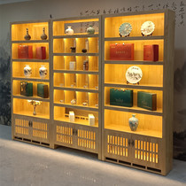 Bogu shelf solid wood retro doobao cabinet porcelain container screen shelf display rack tea display cabinet