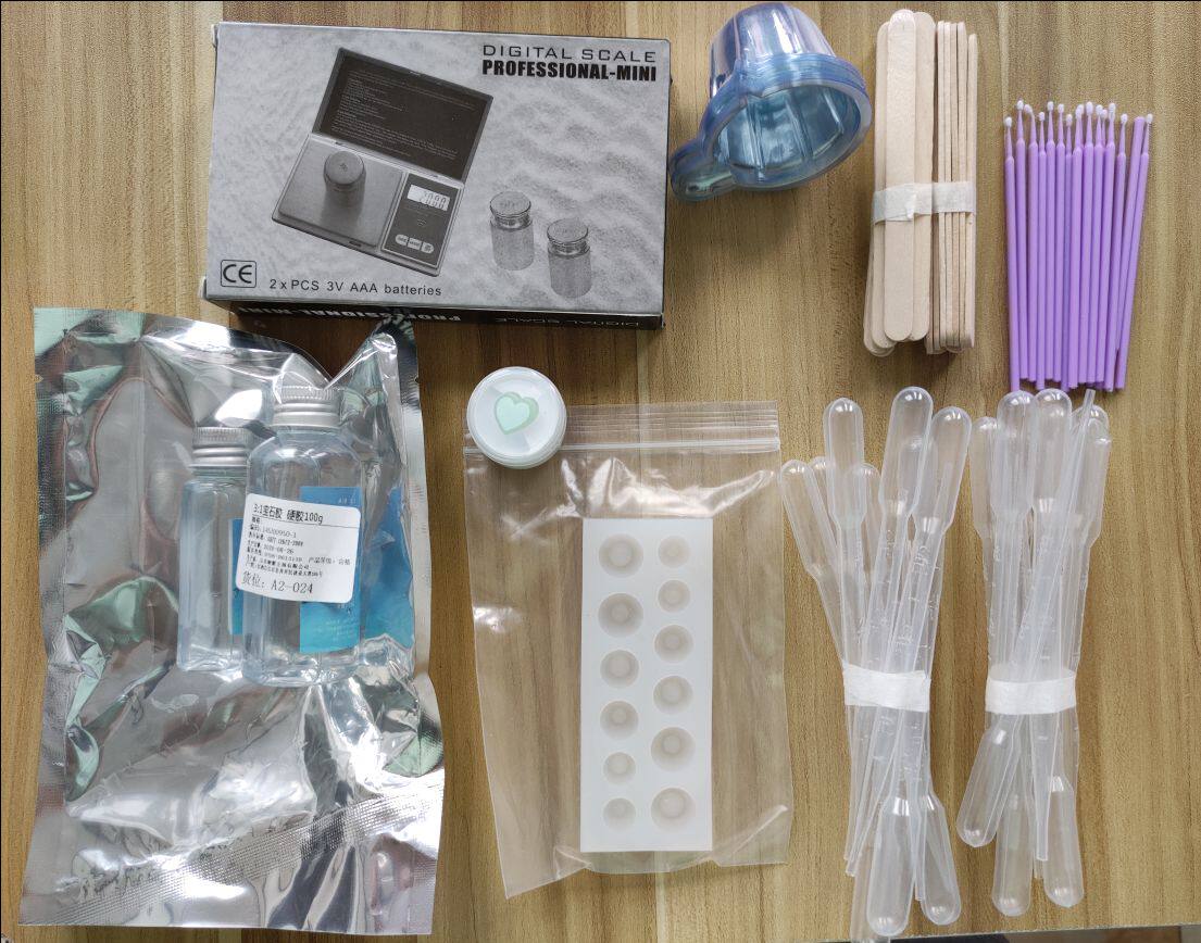 bjd resin eye material package to do fundus drop gel color paste electronic scale mold stirring rod dropper spot