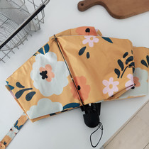 Broken flower vinyl double layer parasol hipster sunscreen thickening extra parasol French anti-ultraviolet wind