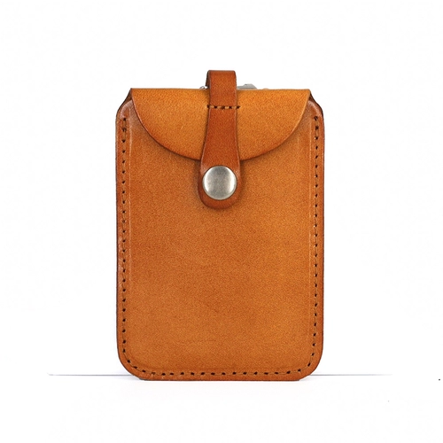 Кожаный ретро ремешок ручной работы, оригинальный маленький чехол для проездного и картхолдер, портативный кошелек, из натуральной кожи