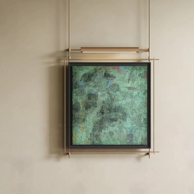 French-Style Vintage Metal Decorative Painting with Rod, High-End Retro Feel, with Lights, Suitable for Entryway, Dining Room, Clubhouse, Living Room, Artistic Wall Decoration French-Style Vintage Metal Decorative Painting with Rod, High-End Retro Feel, with Lights, Suitable for Entryway, Dining Room, Clubhouse, Living Room, Artistic Wall Decoration