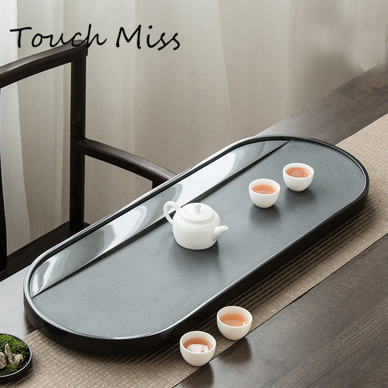 TOUCH MISS household tea tray Wu Jinshi Chinese retro inkstone stone tea tray Natural size tea set Tea table