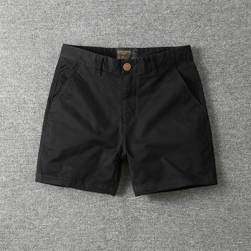 Summer Thin Pure Cotton Solid Color Slim Fit Three-Quarter Shorts Trendy Casual Versatile Stretchy 3/4 Shorts Ultra-Short Pants