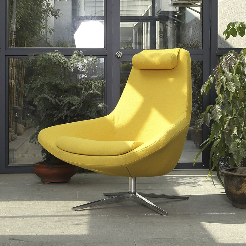 Master Jin Nordic single sofa chair leisure bedroom balcony designer creative single swivel chair lazy chair