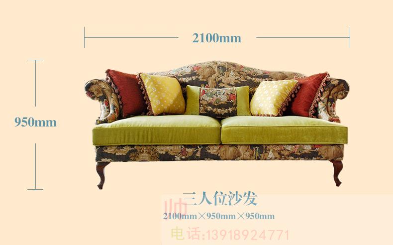 Nước mỹ cotton twist vải cao cấp sofa đơn đôi kết hợp ba Địa Trung Hải vải vườn sofa