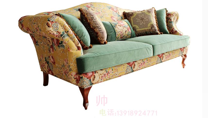 Nước mỹ cotton twist vải cao cấp sofa đơn đôi kết hợp ba Địa Trung Hải vải vườn sofa