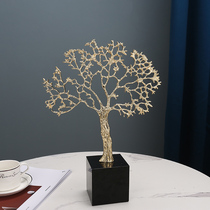 New Chinese light luxury high-grade Fortune Tree Ornament Living Room Entrance TV Cabinet Wine Cabinet Cash Cow Decoration Crafts