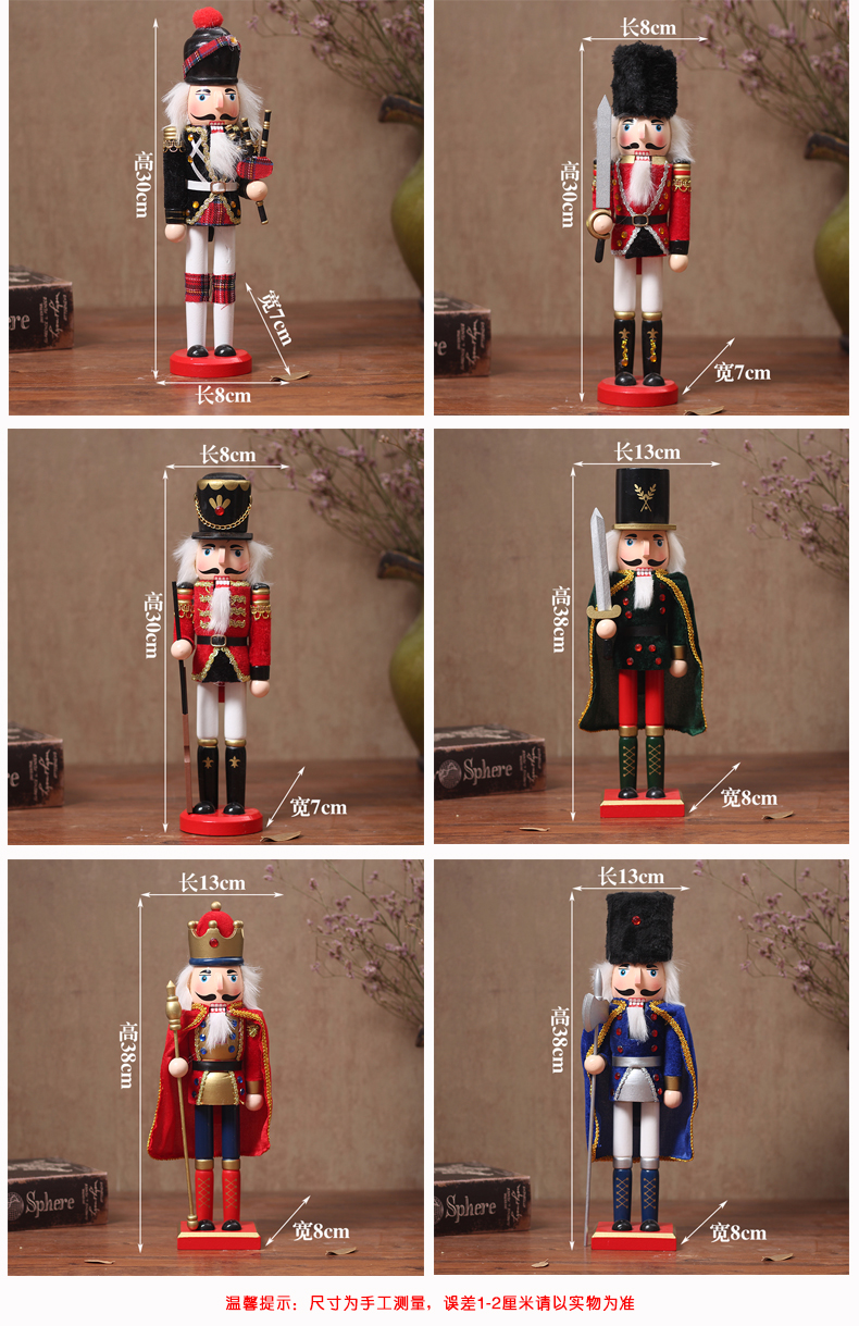 Châu Âu retro nutcracker con rối trang trí tủ rượu cafe cửa sổ trang trí đạo cụ năm của món quà năm trang trí nhà