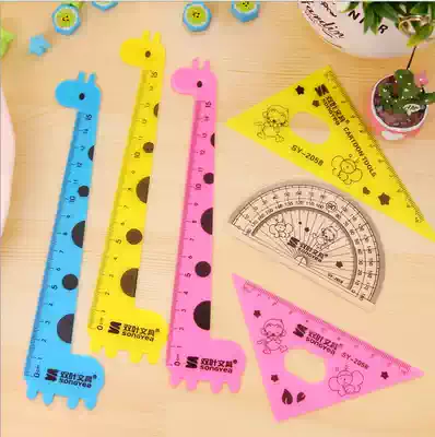 Creative primary school prizes cute ruler stationery set children's gifts school supplies Kindergarten Gifts Wholesale