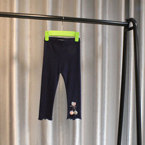 2021 Spring and Autumn New Baby elastic cotton soft breathable female children tight trousers leggings
