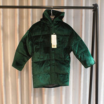 Little pig Luo Lala counter winter long hooded thick warm girl biological cotton gold velvet cotton coat