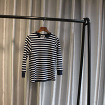 2021 Spring and Autumn new boys and girls elastic Lycra cotton pullover round neck long sleeve slim childrens T-shirt sweater