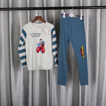 Xiaoma * Brand Spring and Autumn Winter Boys Cotton Soft Breathable Comfortable Primary School Two Piece Lingerie Home