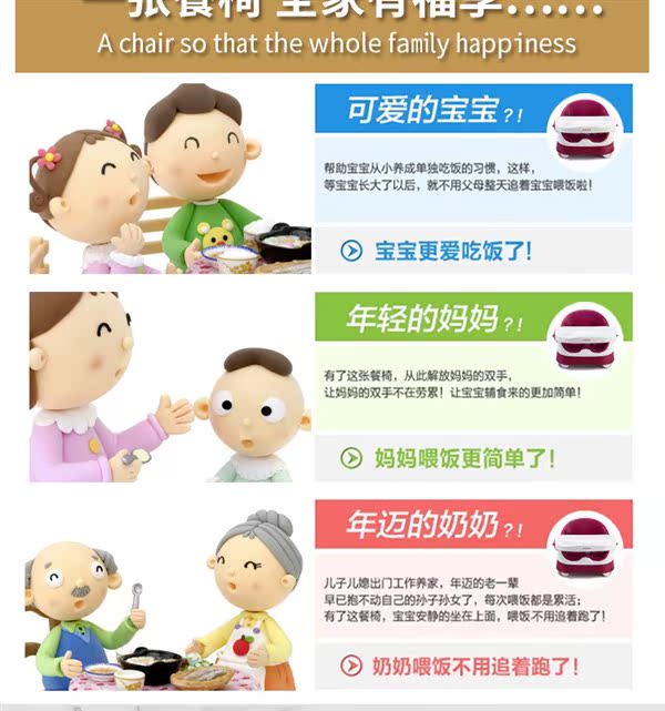 Ghế ăn cho bé tuổi Ghế ăn cho trẻ em Ghế ăn cho bé Ghế ăn cho bé đa chức năng dành cho bà mẹ và trẻ em - Giường trẻ em / giường em bé / Ghế ăn ghế hanbei