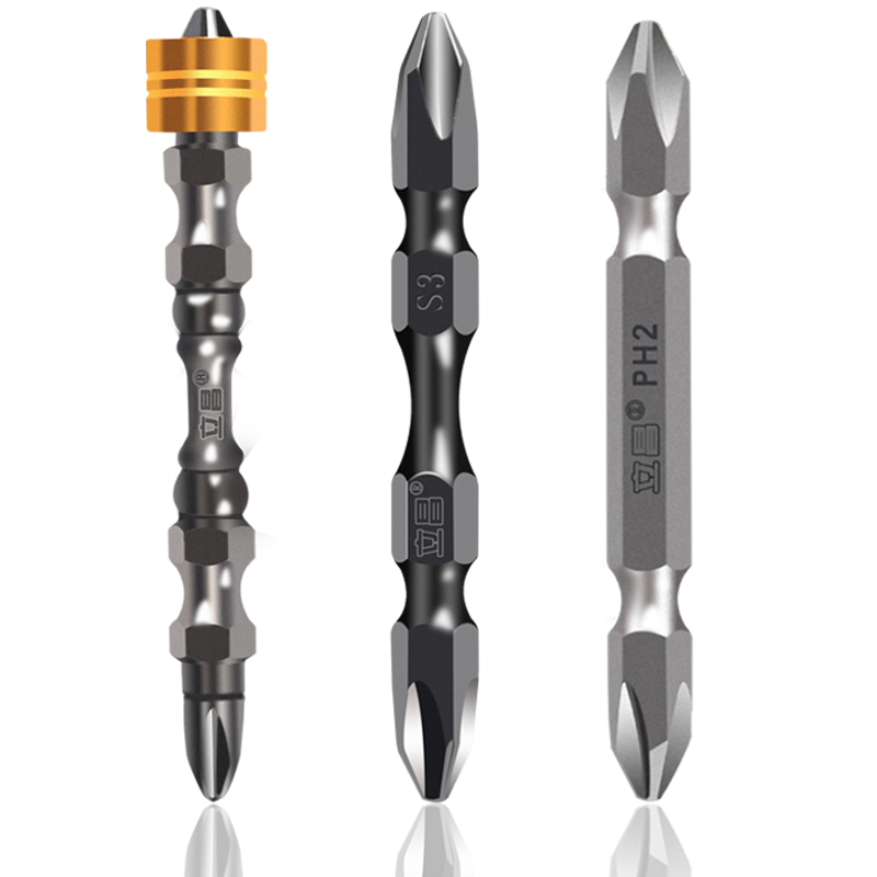 Cross-Head Electric Screwdriver Bits, High Hardness, Strong Magnetic Ring, Double-Section Electric Screwdriver, Extended Electric Drill Bit Set
