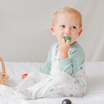 Nest Designs baby onesie baby mens and womens thin bamboo fiber childrens long-sleeved romper home clothes