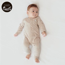 Nest Basics baby bodysuit spring and summer new bamboo fiber long-sleeved magnetic button baby romper romper