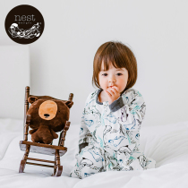 NestDesigns baby sleeping bag cotton double-layer baby four seasons universal split-leg childrens anti-kick quilt