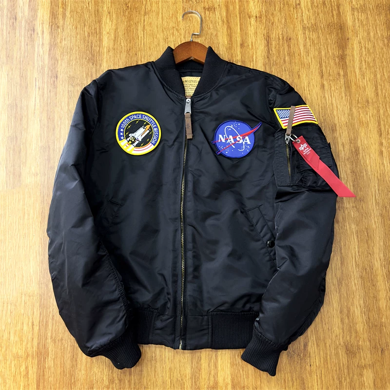Куртка-ветровка Alpha Air Force Jacket Space Agency NASA Flight Jacket Cotton Jacket Men MA1 Jacket
