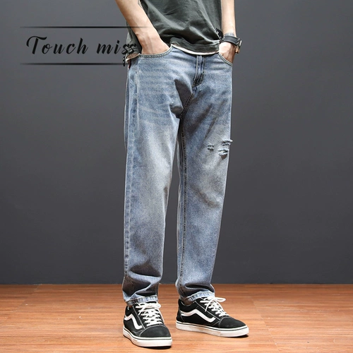 Летние джинсы, штаны, большой размер, свободный крой