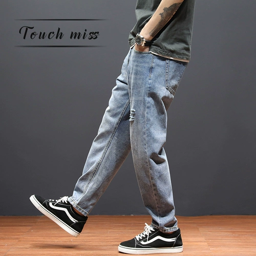 Летние джинсы, штаны, большой размер, свободный крой
