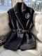 Authentic brother's new 2025 autumn and winter high-end temperament wool knitted vest waist slim waistcoat sweater