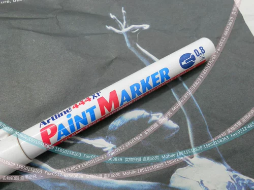 Белая кисть, белые цветные карандаши, 0.8мм