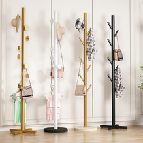 Modern marble iron art clothes hat stand floor simple clothes rack Home bedroom net red light lavish style hanging bag rack