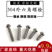 304 stainless steel hexagon full tooth Bolt nut screw cover expansion bolt m6 * 8 --- 140