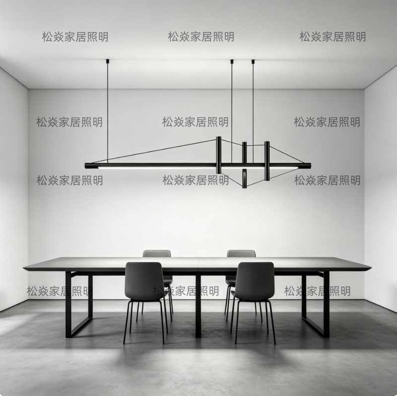 Designer Creative Personality Modern Minimalist Dining Room Tea Table Island Table Front Desk Bar Counter Office Desk Long Linear Pendant Light