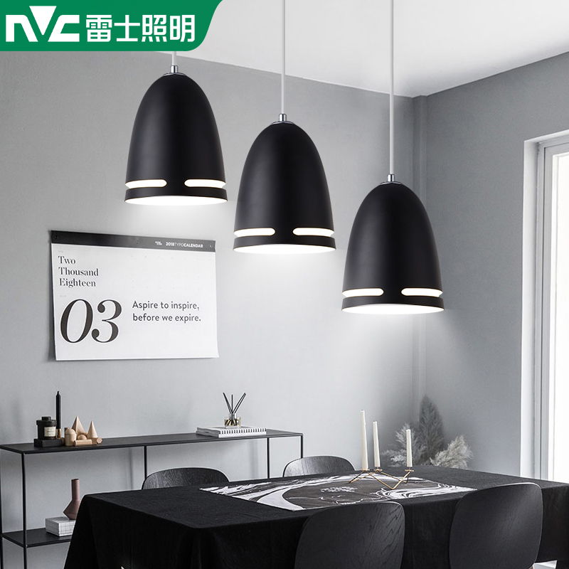 Raj Lighting Nordic Dining Lighting Nordic Chancellor 3-head Modern Red Dining Restaurant Table Makaron Lamps