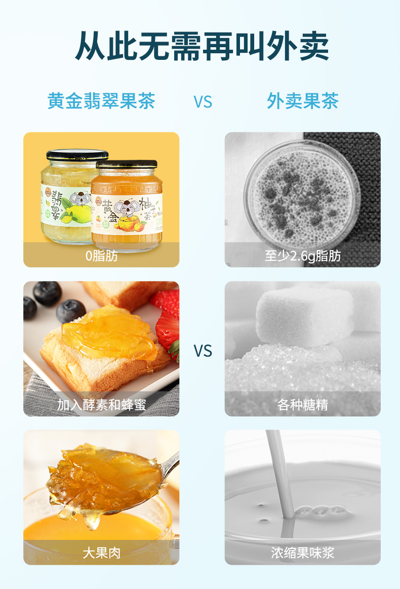 金日禾野蜂蜜柚子柠檬百香果饮酱罐装