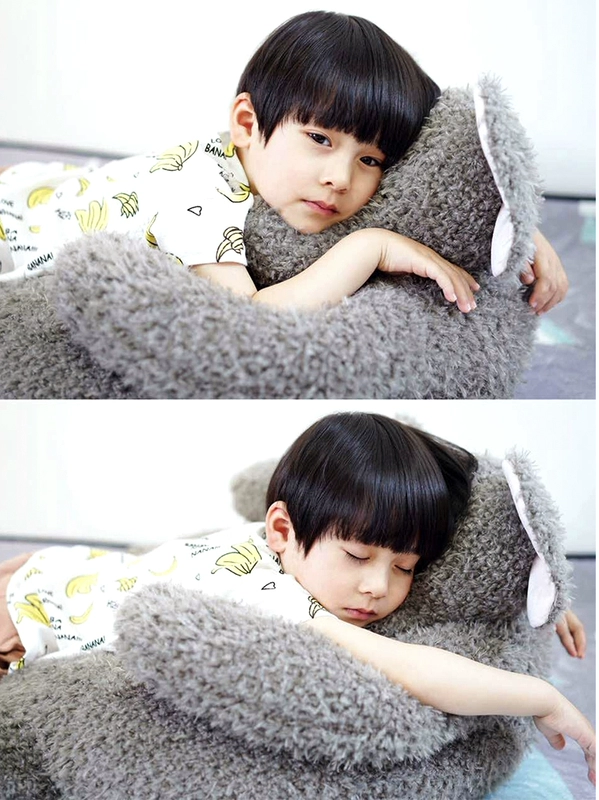 PAPAHUG trẻ em beanbag cậu bé lân bé món quà lưới vải phòng ngủ nhỏ màu đỏ đệm sang trọng - Ghế sô pha
