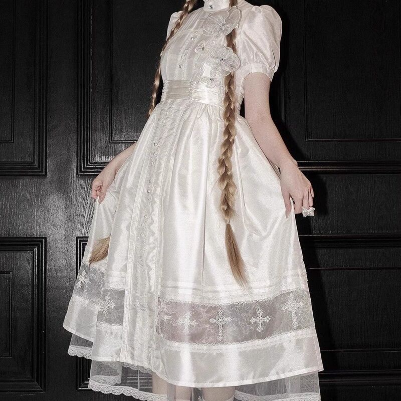 In Stock + Ghost Orchid Accessories + Dark Gothic Quirky Original Dress Lolita Petite Short Skirt Long Skirt