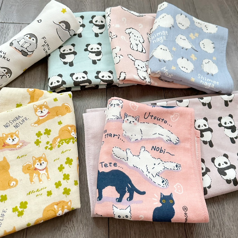 Japanese-Style Animal Cartoon Pure Cotton Towel for Men and Women, Cute, Soft, Fluffy, Absorbent Face Towel, Minor Imperfections Japanese-Style Animal Cartoon Pure Cotton Towel for Men and Women, Cute, Soft, Fluffy, Absorbent Face Towel, Minor Imperfections