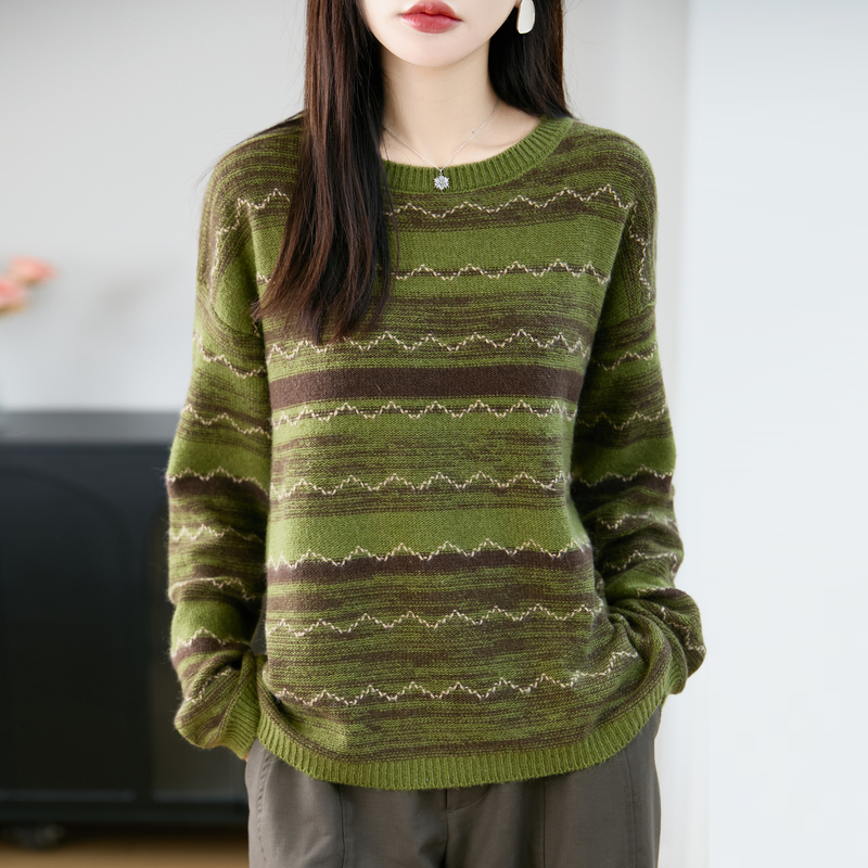Puyuan Non-Pilling Mercerized Wool Sweater for Women, New Autumn and Winter Style, Machine Washable, Inner Layer Knit Top