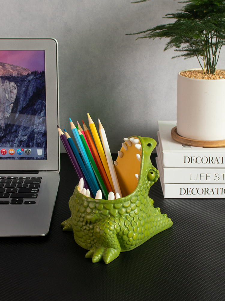 Creative study fashion multi-functional office desktop storage cute high-level ins dinosaur pen holder pen holder