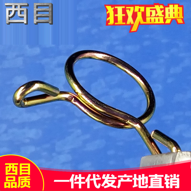 New Products Manganese Steel Tubing Clip Spring Pipe Clip Quick Fit Projectile Hoop Galvanized Hoop Galvanized Steel Wire Clip Buckle Snap