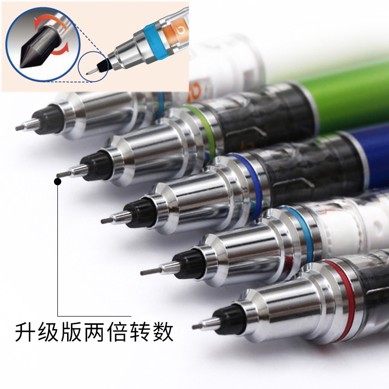 2 times number of revolutions Japan UNI Mitsubishi 0 5 Automatic pencil M5 559 Automatic rotation KuruToga Active pen 0 3