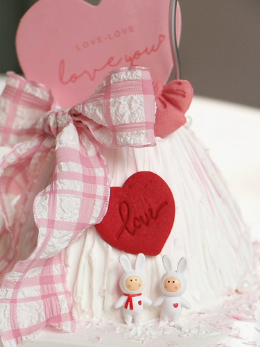 520 Net Red Cake Decorative Dornaments Пара кролика Ноты рождения.