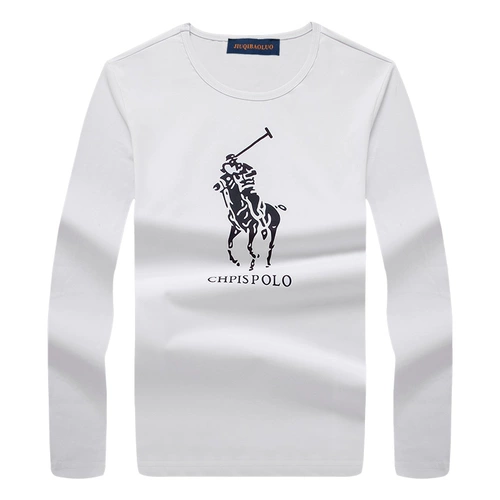 Демисезонная футболка polo, базовый хлопковый лонгслив