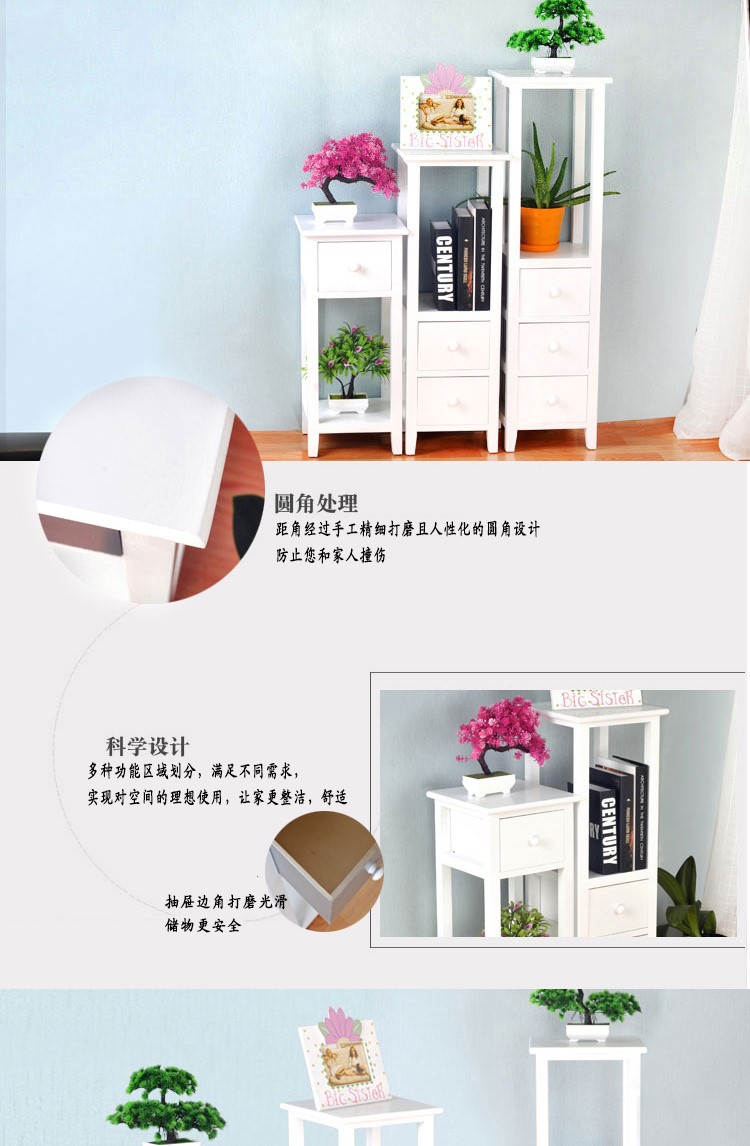 Đơn giản đầu giường phòng ngủ nhỏ rộng gỗ 20/25 / 30cm siêu nhỏ hẹp nip đơn giản tủ bên tủ tủ lưu trữ - Buồng tủ quần áo kính
