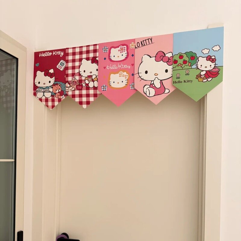 Bedroom Door Curtain Flag Curtain Cute Girly Hello Kitty Room Ins Partition Decoration Flag Paper Bedroom Door Curtain Flag Curtain Cute Girly Hello Kitty Room Ins Partition Decoration Flag Paper