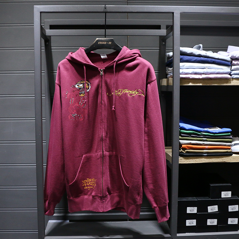 51SHOP Châu Âu và Hoa Kỳ Quần áo nam kích thước lớn cotton nam terry đường phố hip hop áo len đầu hổ hoodie vàng