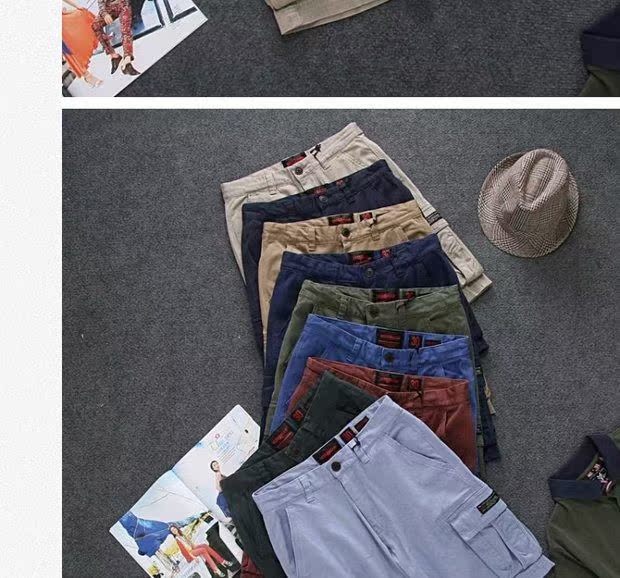 51SHOP Saber Giải phóng mặt bằng Quần áo bảo hộ nam Kích thước lớn Quần short năm điểm giản dị 141001 quần ngố nam